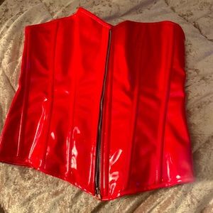 Red Patent Leather Corset